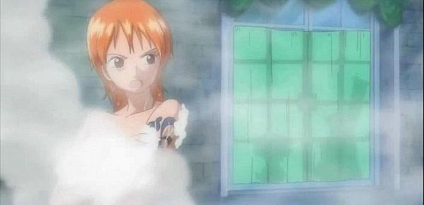  One Piece Hentai - Nami extended bath scene